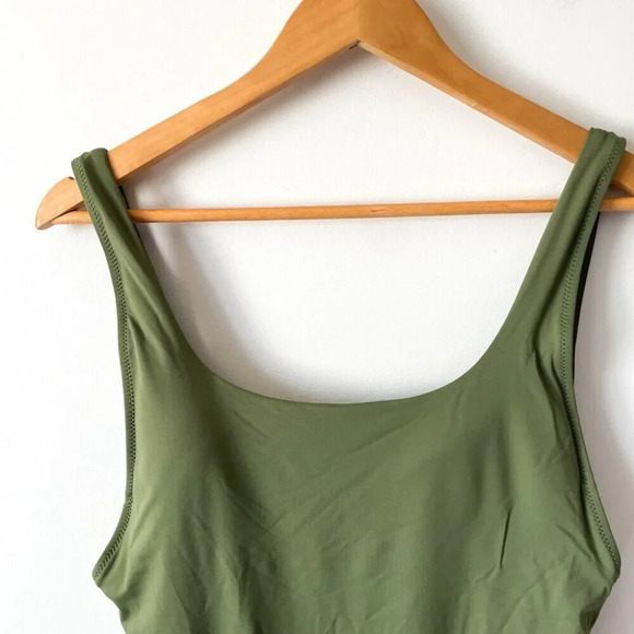 Zara  Olive Green Classic One Piece Swimsuit Size XL - Picture 5 of 10